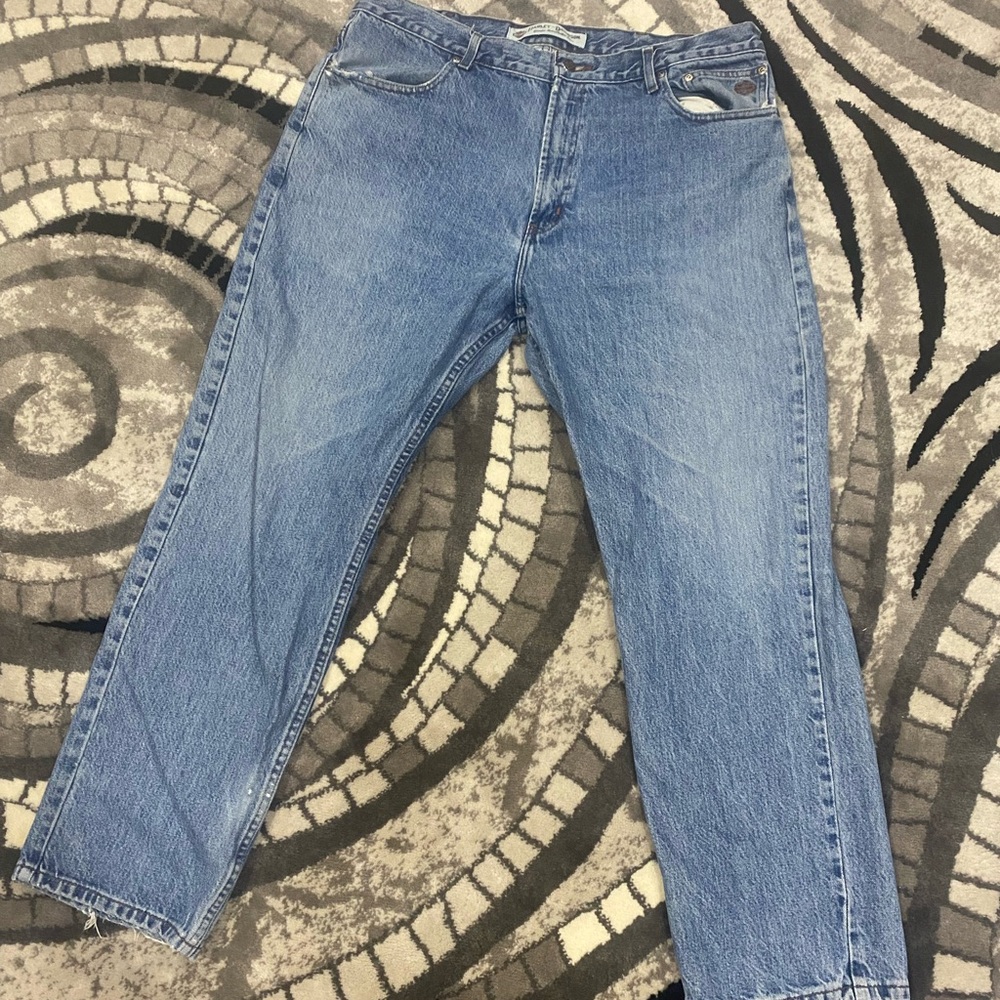 Harley Davidson blue jeans